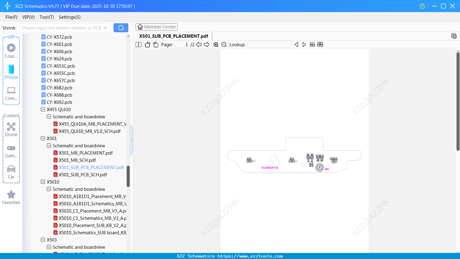 Infinix X501_SUB_PCB_PLACEMENT